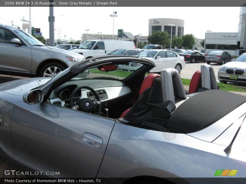 Silver Grey Metallic / Dream Red 2006 BMW Z4 3.0i Roadster