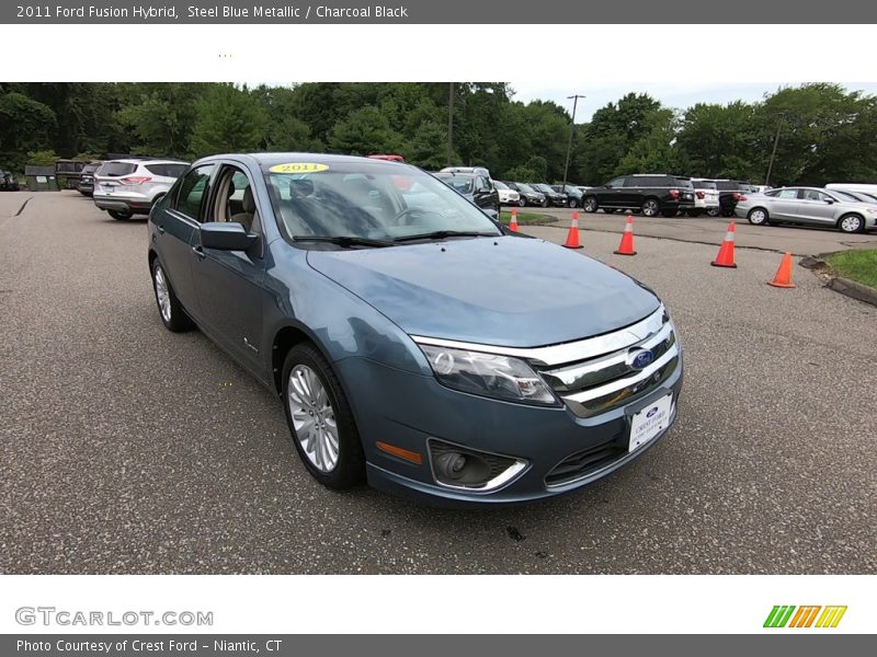 Steel Blue Metallic / Charcoal Black 2011 Ford Fusion Hybrid