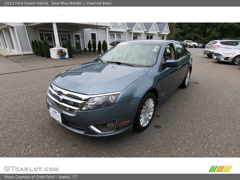 Steel Blue Metallic / Charcoal Black 2011 Ford Fusion Hybrid