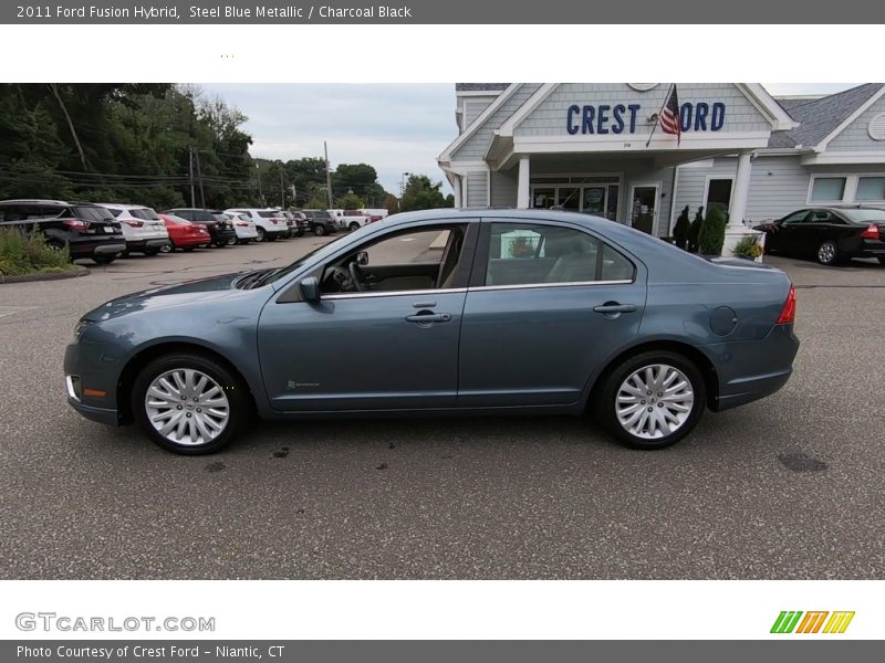 Steel Blue Metallic / Charcoal Black 2011 Ford Fusion Hybrid