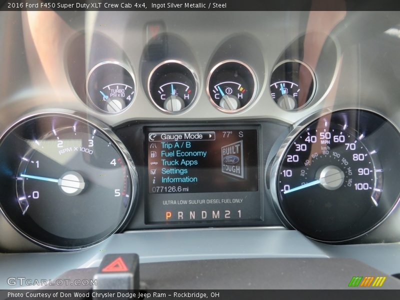  2016 F450 Super Duty XLT Crew Cab 4x4 XLT Crew Cab 4x4 Gauges