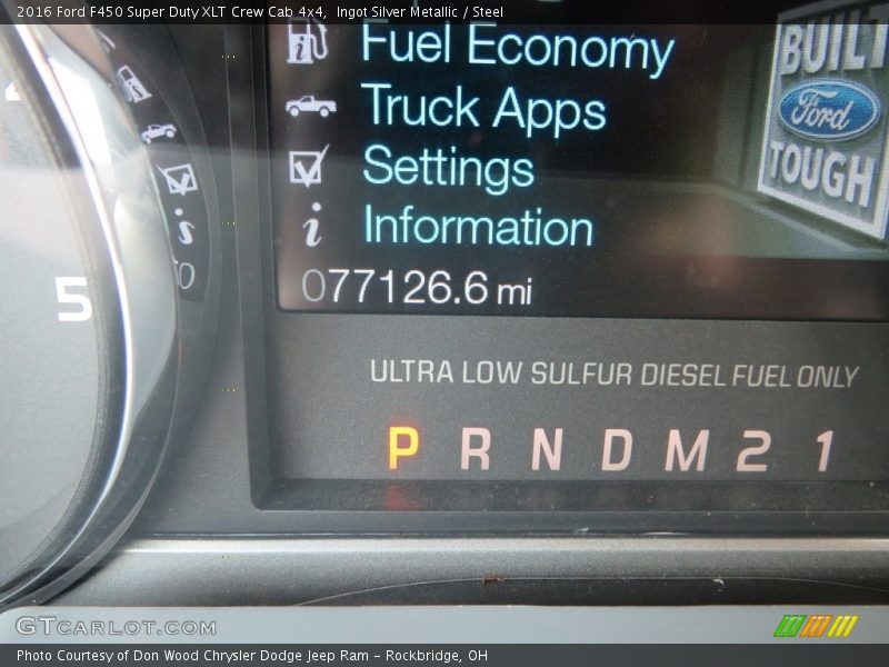 Ingot Silver Metallic / Steel 2016 Ford F450 Super Duty XLT Crew Cab 4x4