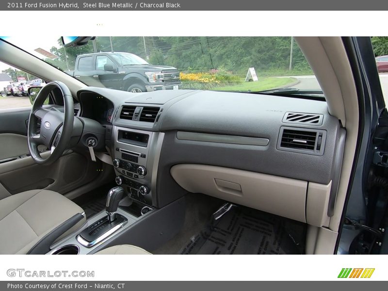 Steel Blue Metallic / Charcoal Black 2011 Ford Fusion Hybrid