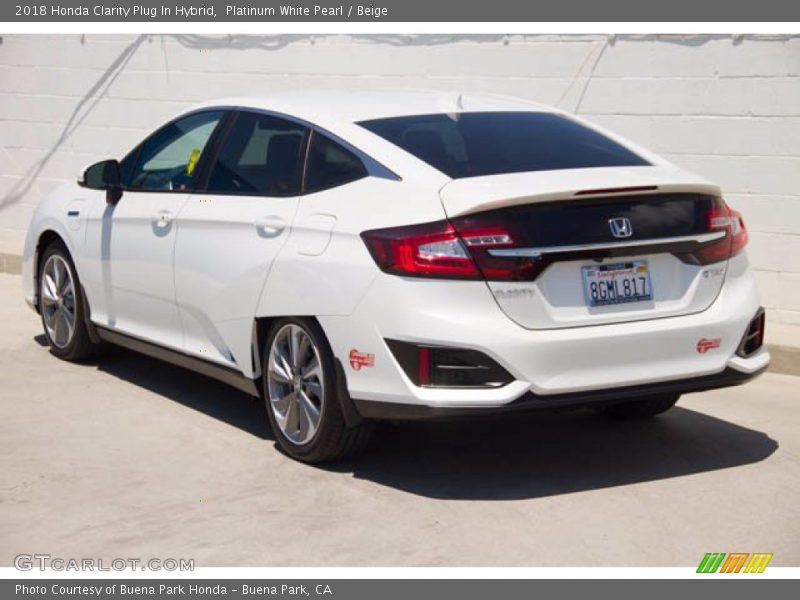 Platinum White Pearl / Beige 2018 Honda Clarity Plug In Hybrid