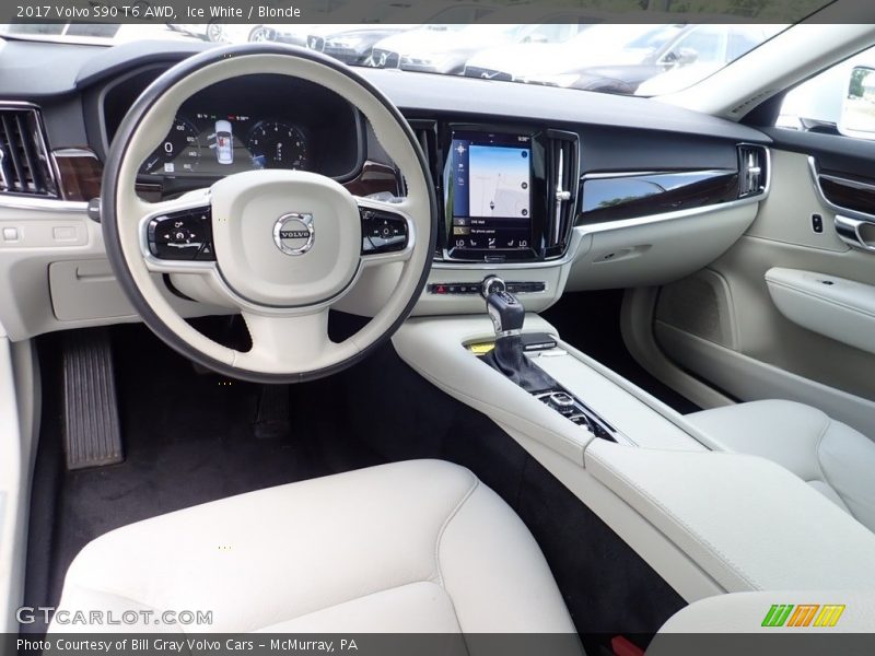 Ice White / Blonde 2017 Volvo S90 T6 AWD