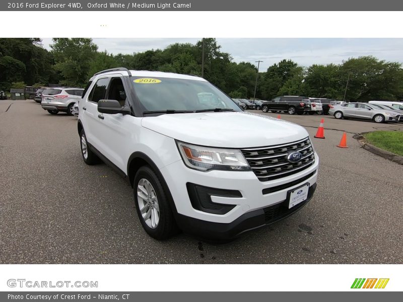 Oxford White / Medium Light Camel 2016 Ford Explorer 4WD