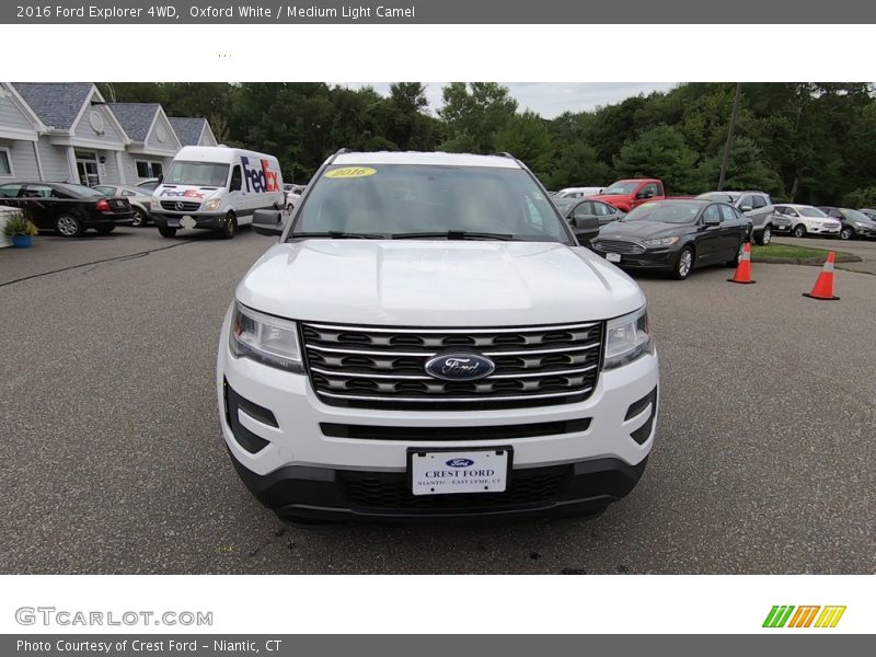 Oxford White / Medium Light Camel 2016 Ford Explorer 4WD