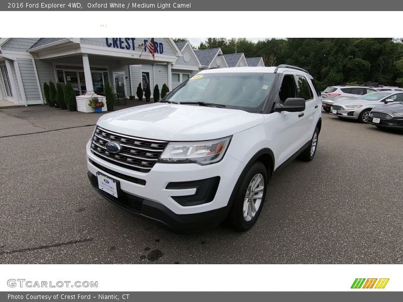 Oxford White / Medium Light Camel 2016 Ford Explorer 4WD