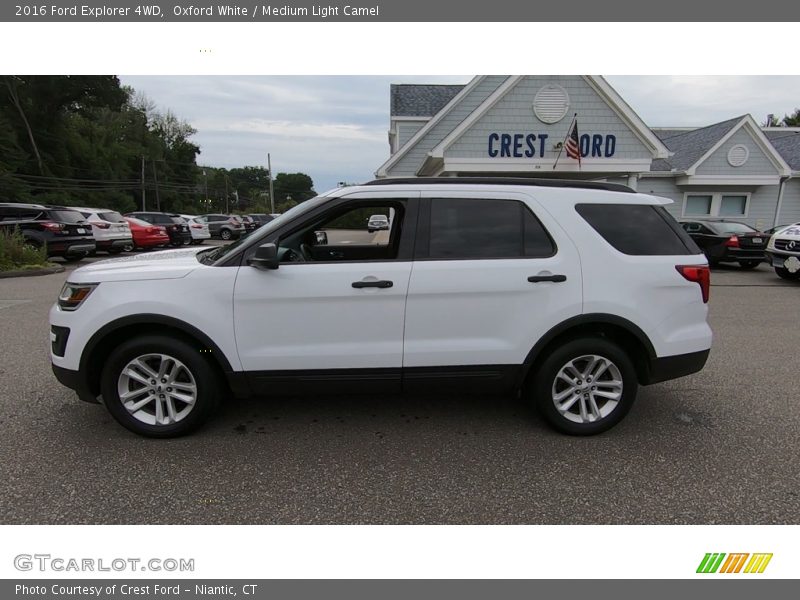 Oxford White / Medium Light Camel 2016 Ford Explorer 4WD