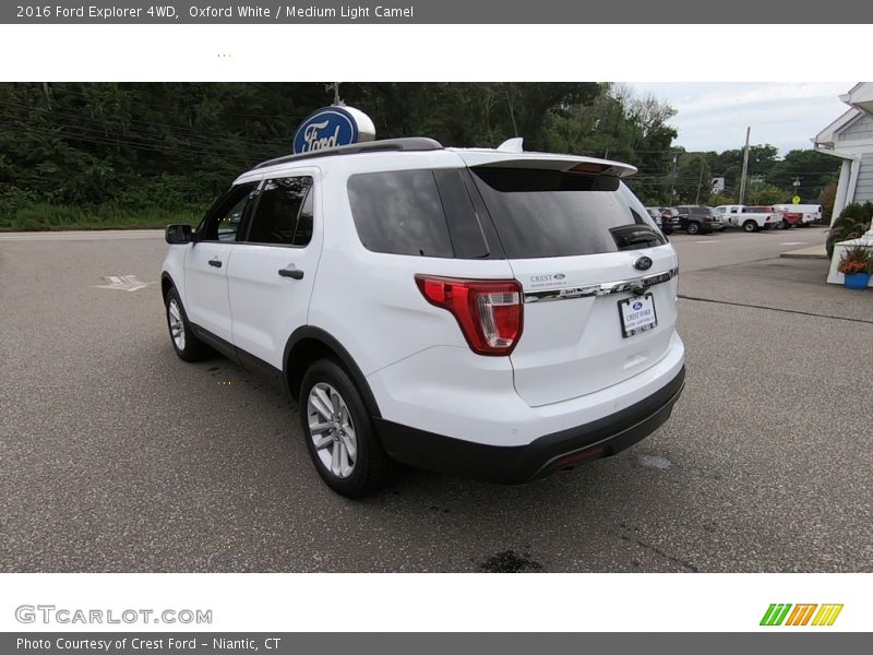 Oxford White / Medium Light Camel 2016 Ford Explorer 4WD