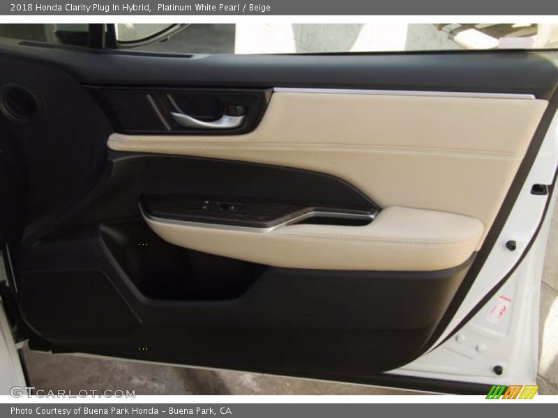 Platinum White Pearl / Beige 2018 Honda Clarity Plug In Hybrid