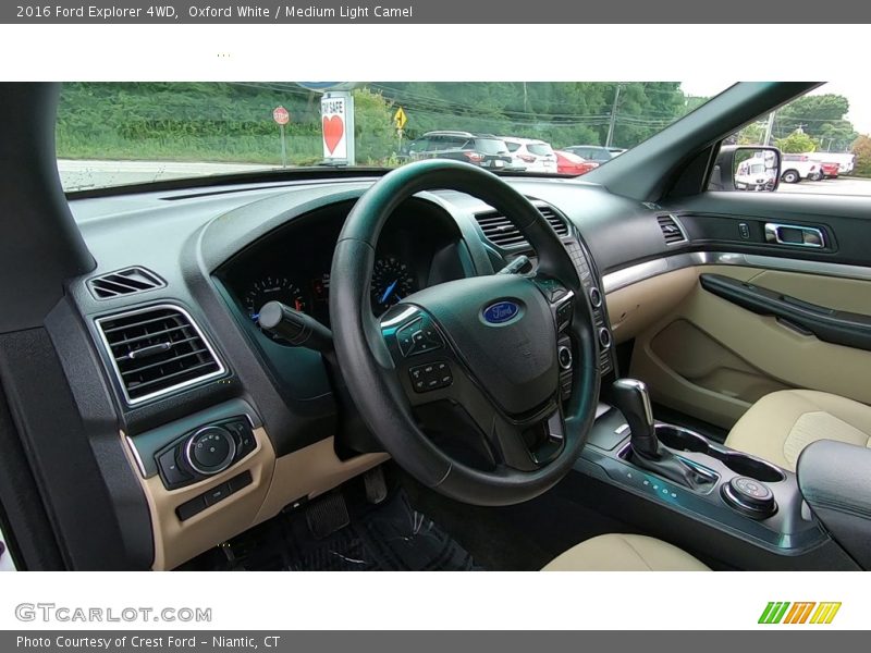 Oxford White / Medium Light Camel 2016 Ford Explorer 4WD