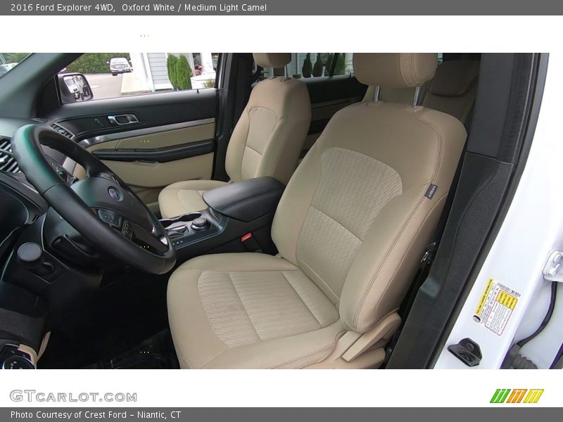 Oxford White / Medium Light Camel 2016 Ford Explorer 4WD