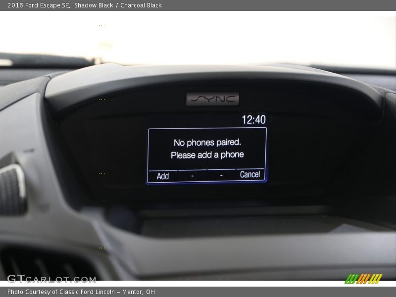 Shadow Black / Charcoal Black 2016 Ford Escape SE