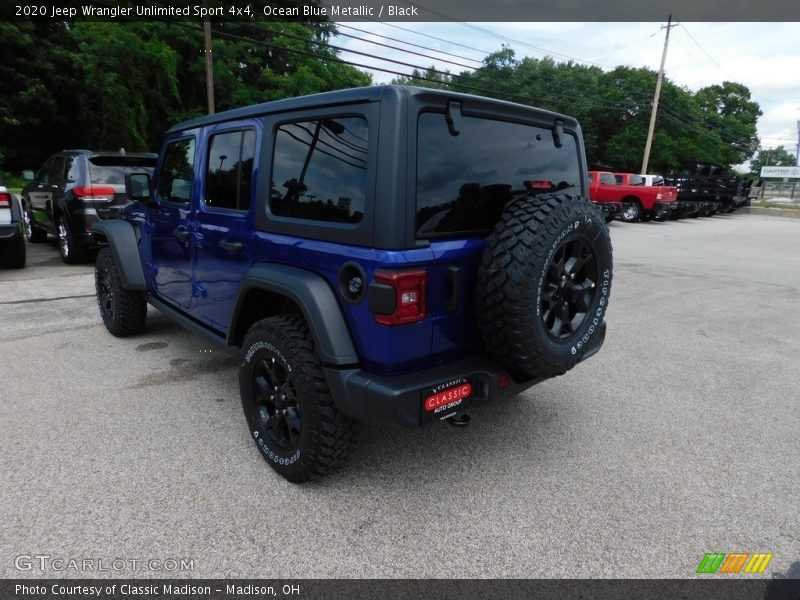 Ocean Blue Metallic / Black 2020 Jeep Wrangler Unlimited Sport 4x4
