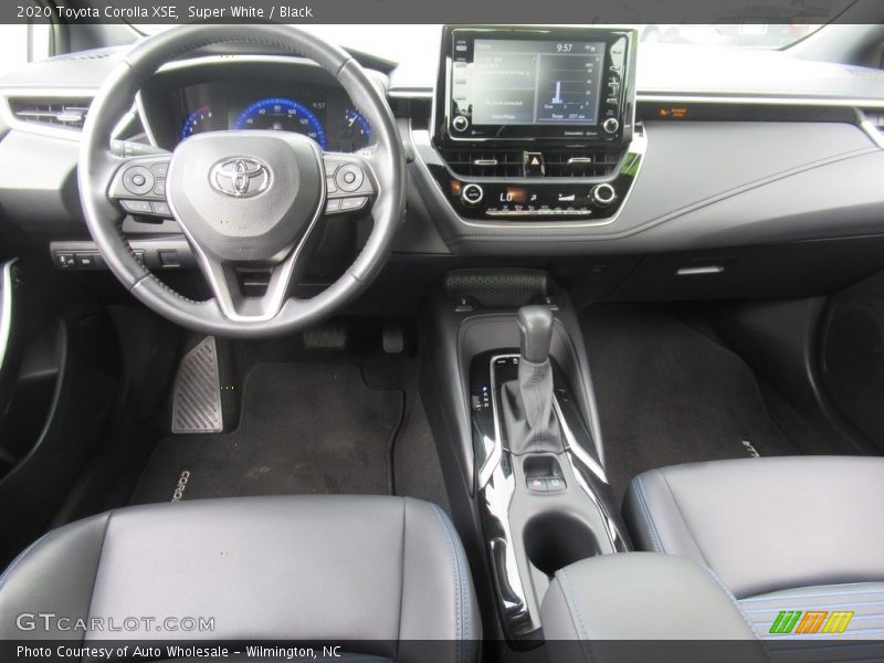 Super White / Black 2020 Toyota Corolla XSE