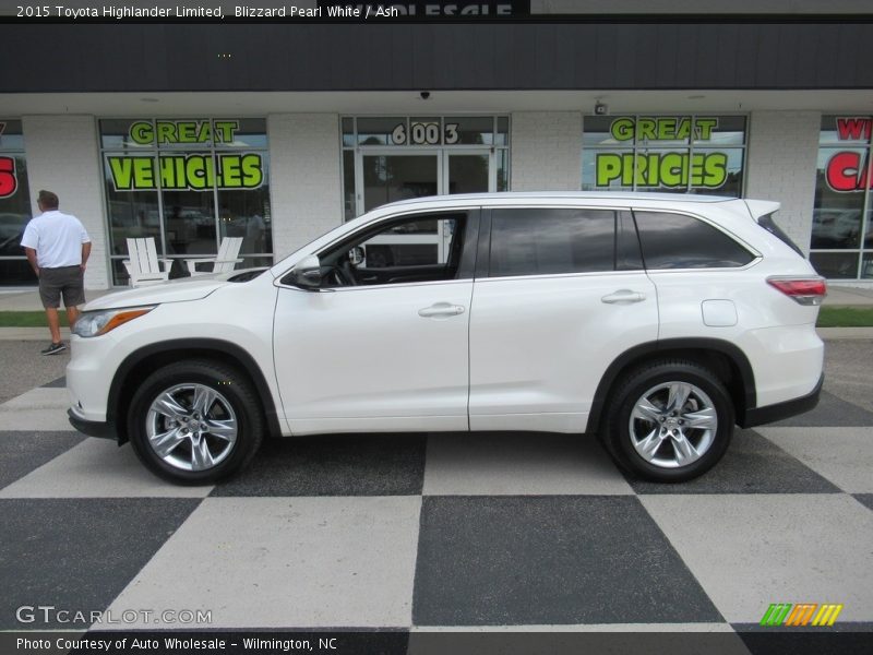 Blizzard Pearl White / Ash 2015 Toyota Highlander Limited