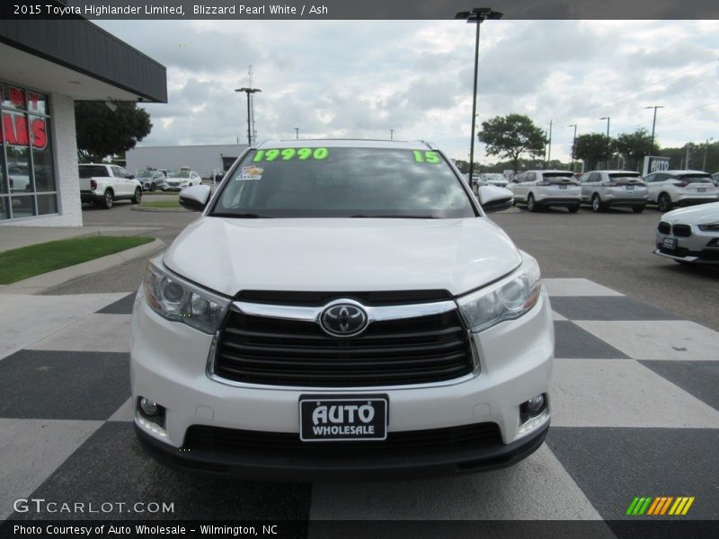 Blizzard Pearl White / Ash 2015 Toyota Highlander Limited