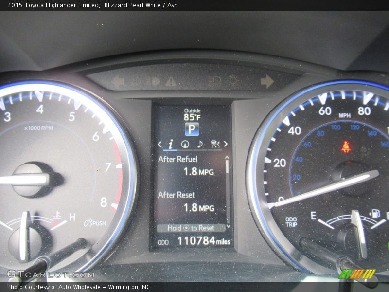 Blizzard Pearl White / Ash 2015 Toyota Highlander Limited