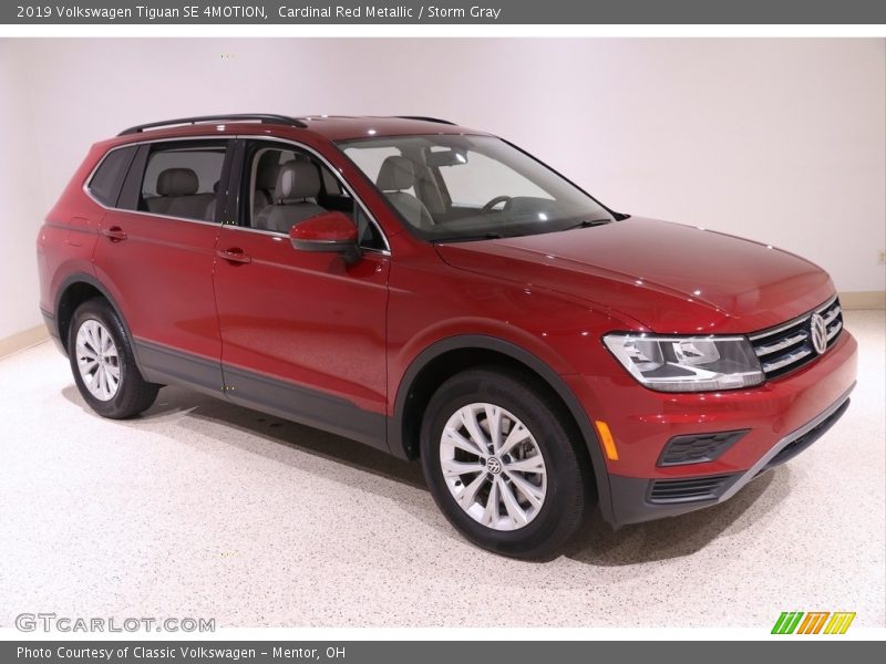 Cardinal Red Metallic / Storm Gray 2019 Volkswagen Tiguan SE 4MOTION