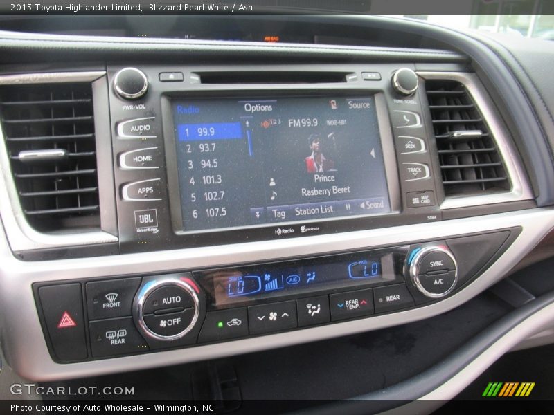 Blizzard Pearl White / Ash 2015 Toyota Highlander Limited
