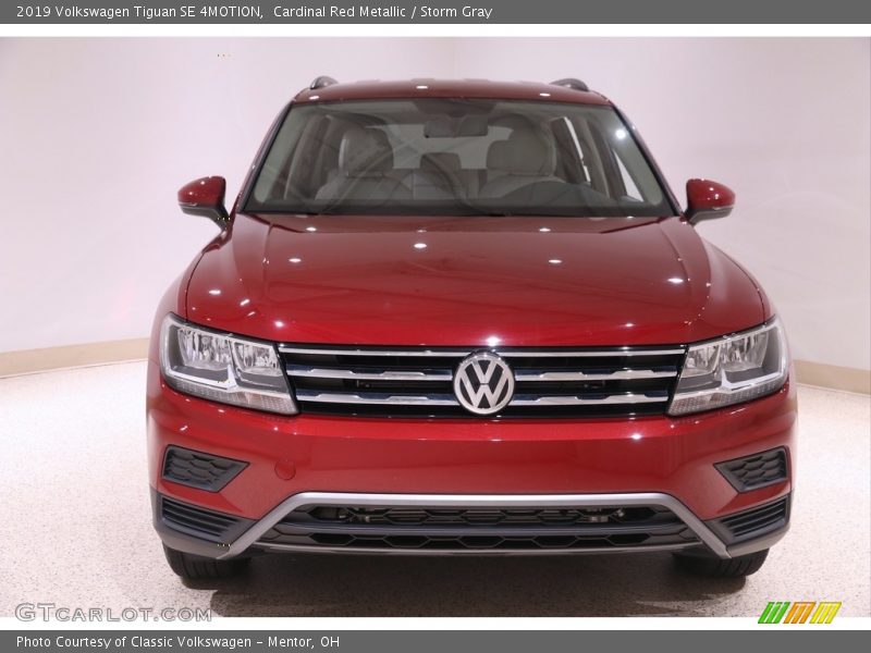 Cardinal Red Metallic / Storm Gray 2019 Volkswagen Tiguan SE 4MOTION