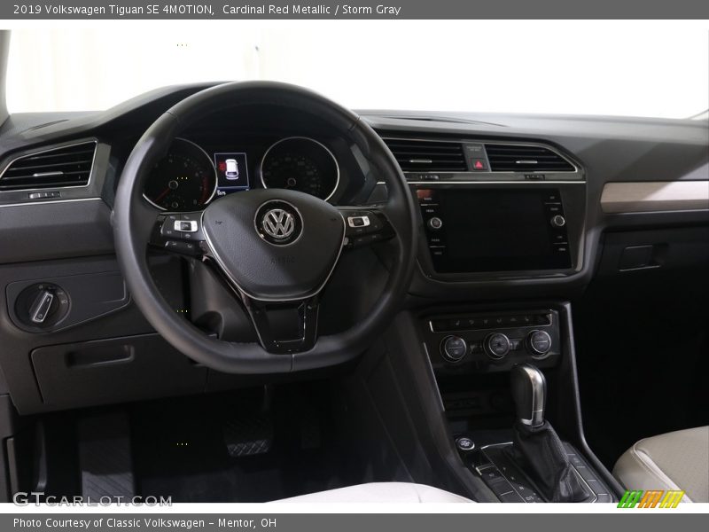 Cardinal Red Metallic / Storm Gray 2019 Volkswagen Tiguan SE 4MOTION