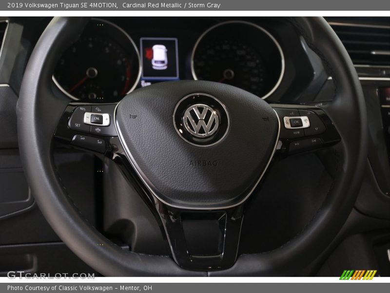 Cardinal Red Metallic / Storm Gray 2019 Volkswagen Tiguan SE 4MOTION