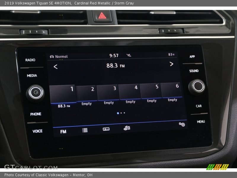 Cardinal Red Metallic / Storm Gray 2019 Volkswagen Tiguan SE 4MOTION