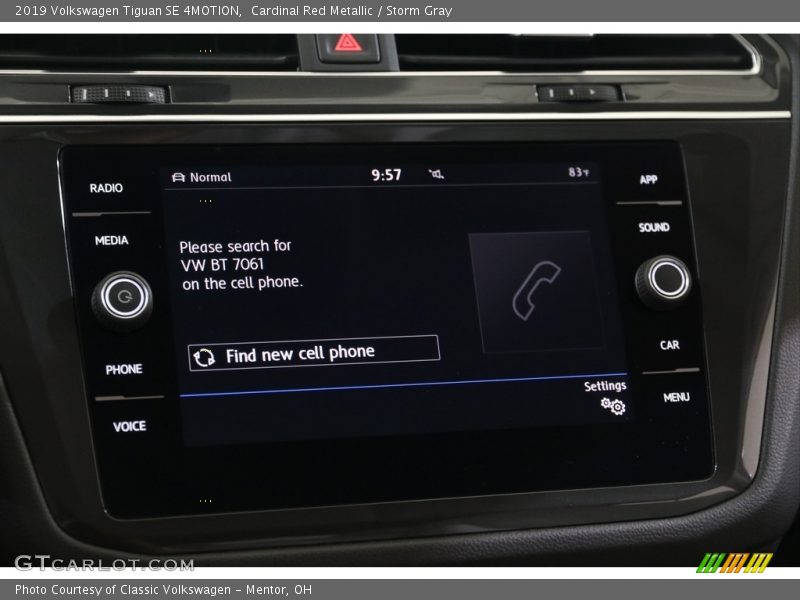 Cardinal Red Metallic / Storm Gray 2019 Volkswagen Tiguan SE 4MOTION