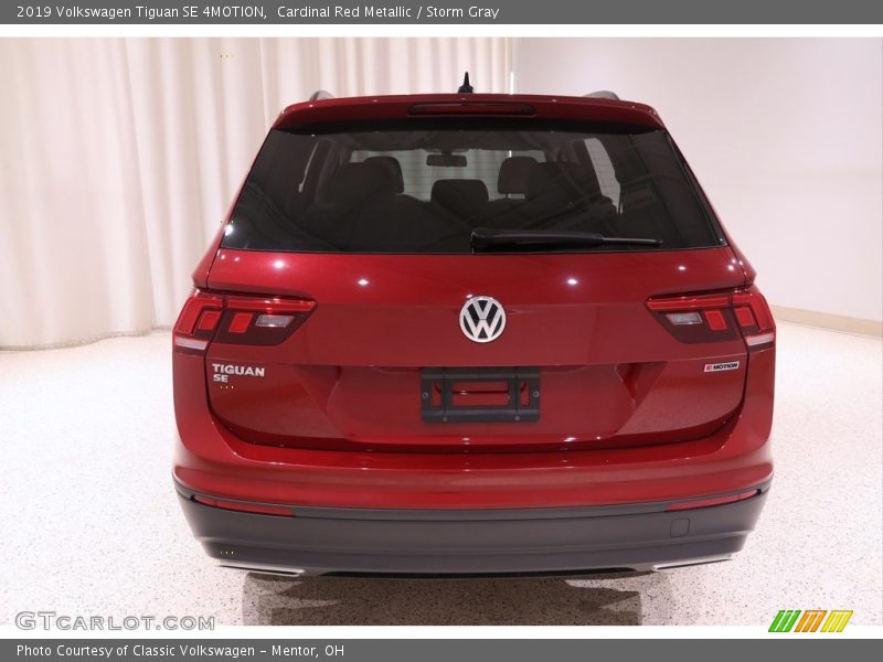 Cardinal Red Metallic / Storm Gray 2019 Volkswagen Tiguan SE 4MOTION