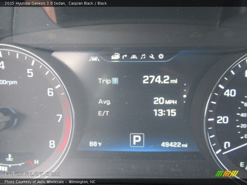 Caspian Black / Black 2015 Hyundai Genesis 3.8 Sedan