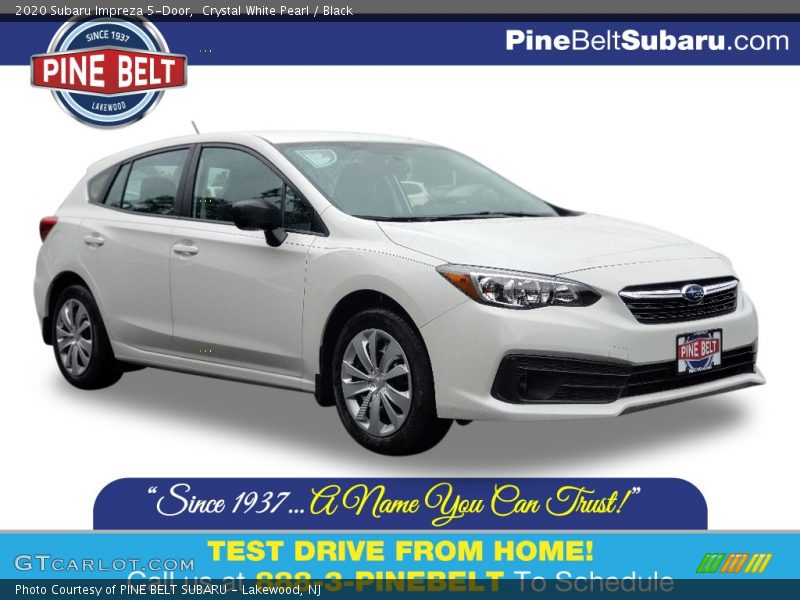 Crystal White Pearl / Black 2020 Subaru Impreza 5-Door