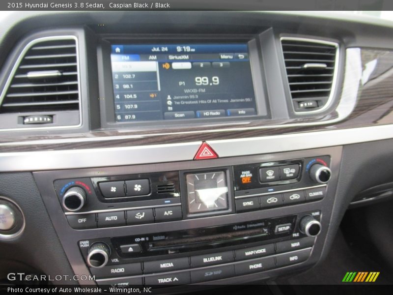 Caspian Black / Black 2015 Hyundai Genesis 3.8 Sedan