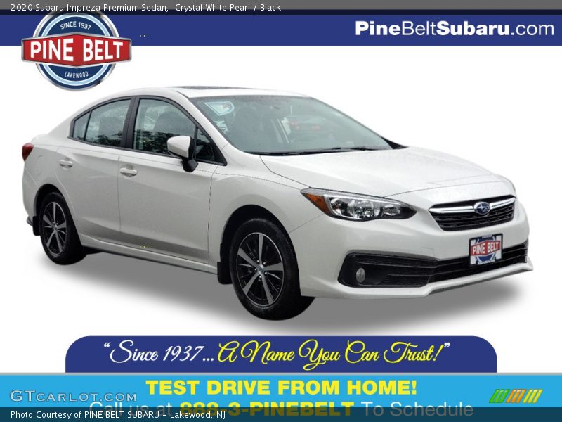 Crystal White Pearl / Black 2020 Subaru Impreza Premium Sedan
