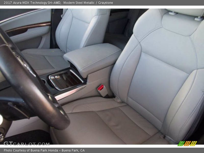 Modern Steel Metallic / Graystone 2017 Acura MDX Technology SH-AWD