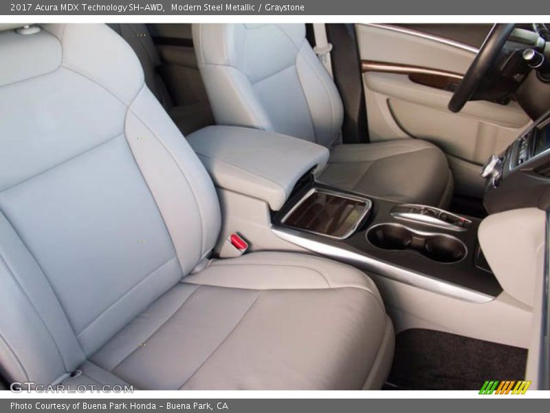 Modern Steel Metallic / Graystone 2017 Acura MDX Technology SH-AWD