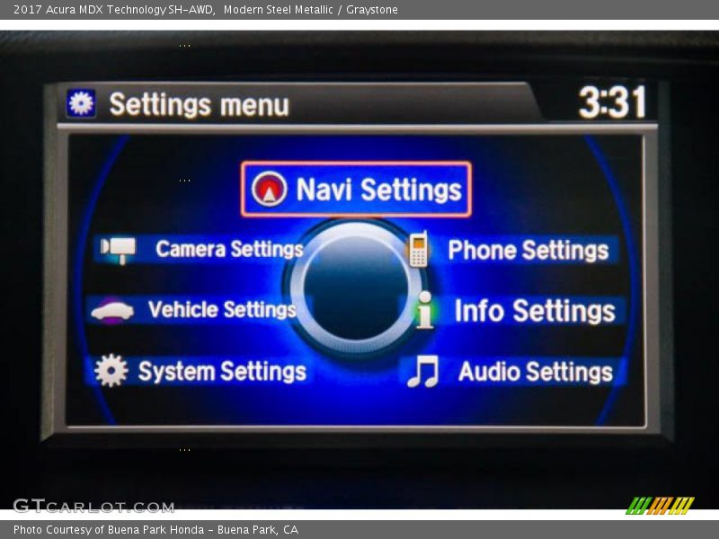 Modern Steel Metallic / Graystone 2017 Acura MDX Technology SH-AWD