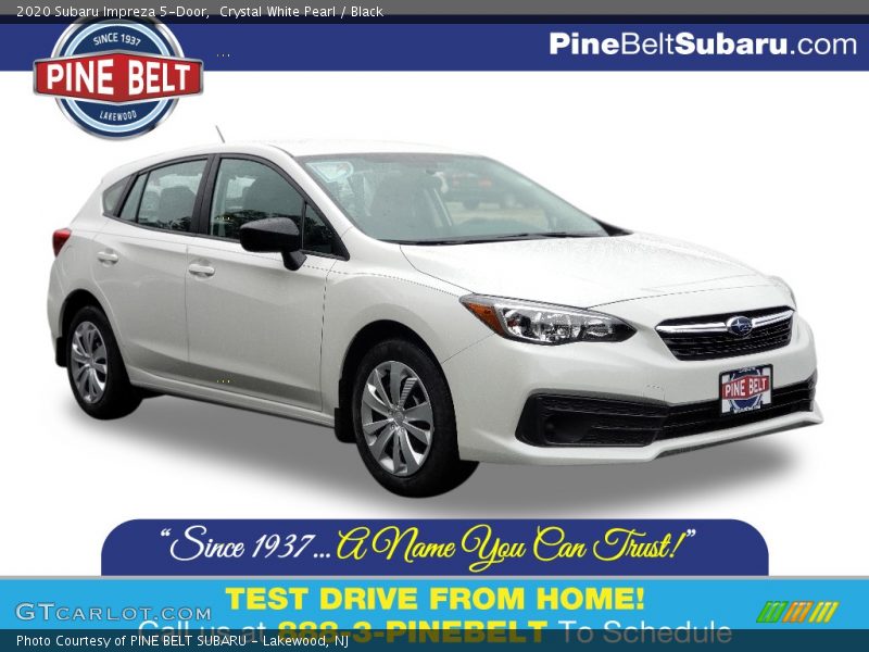 Crystal White Pearl / Black 2020 Subaru Impreza 5-Door