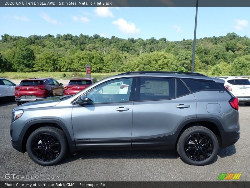 Satin Steel Metallic / Jet Black 2020 GMC Terrain SLE AWD