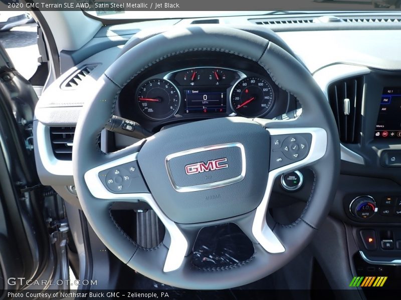 Satin Steel Metallic / Jet Black 2020 GMC Terrain SLE AWD