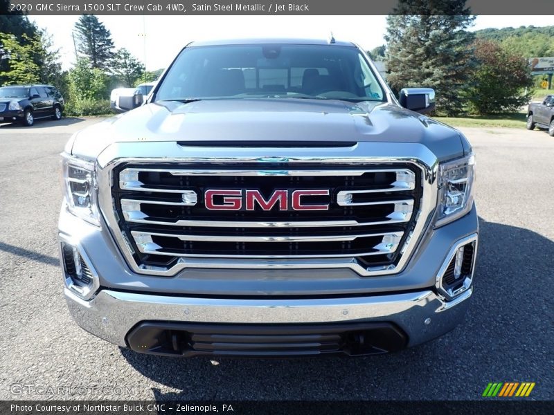 Satin Steel Metallic / Jet Black 2020 GMC Sierra 1500 SLT Crew Cab 4WD