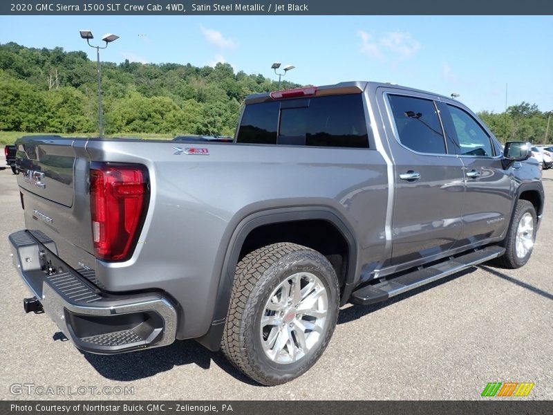 Satin Steel Metallic / Jet Black 2020 GMC Sierra 1500 SLT Crew Cab 4WD