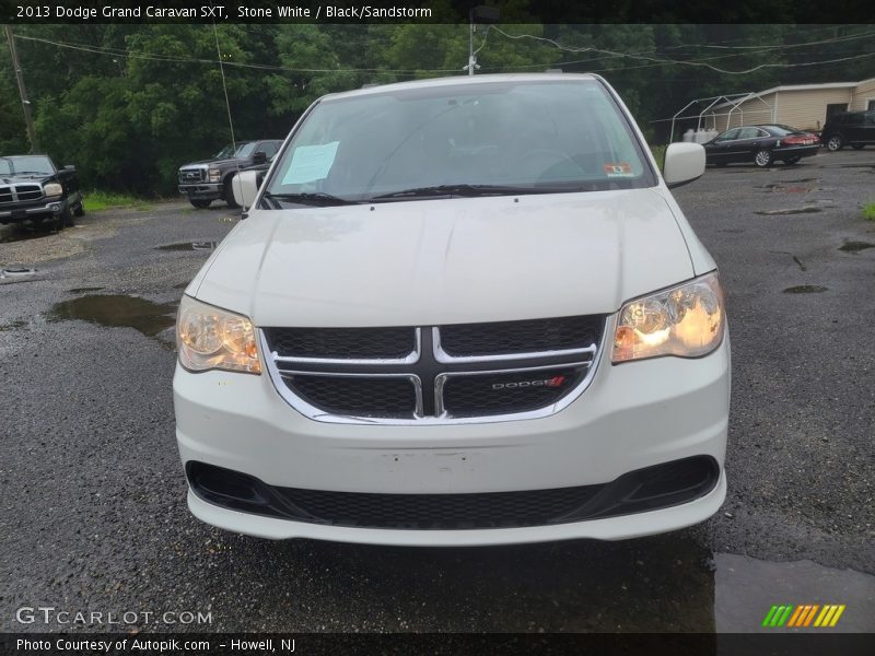 Stone White / Black/Sandstorm 2013 Dodge Grand Caravan SXT