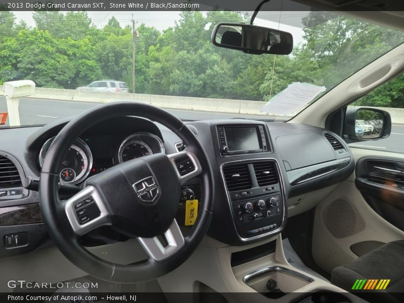 Stone White / Black/Sandstorm 2013 Dodge Grand Caravan SXT