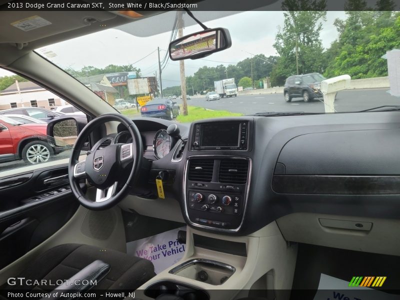 Stone White / Black/Sandstorm 2013 Dodge Grand Caravan SXT