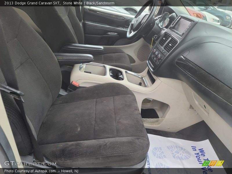 Stone White / Black/Sandstorm 2013 Dodge Grand Caravan SXT