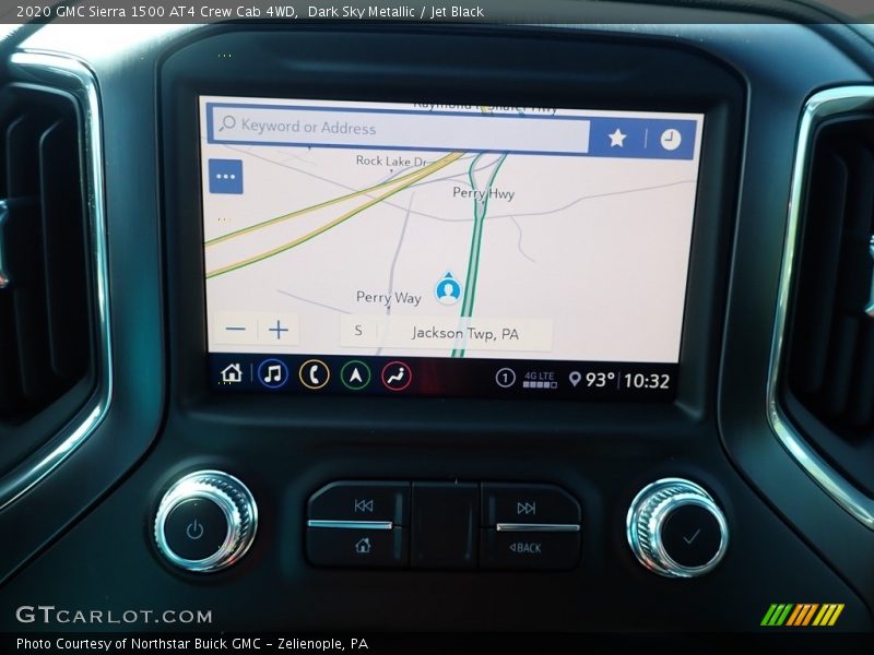 Navigation of 2020 Sierra 1500 AT4 Crew Cab 4WD