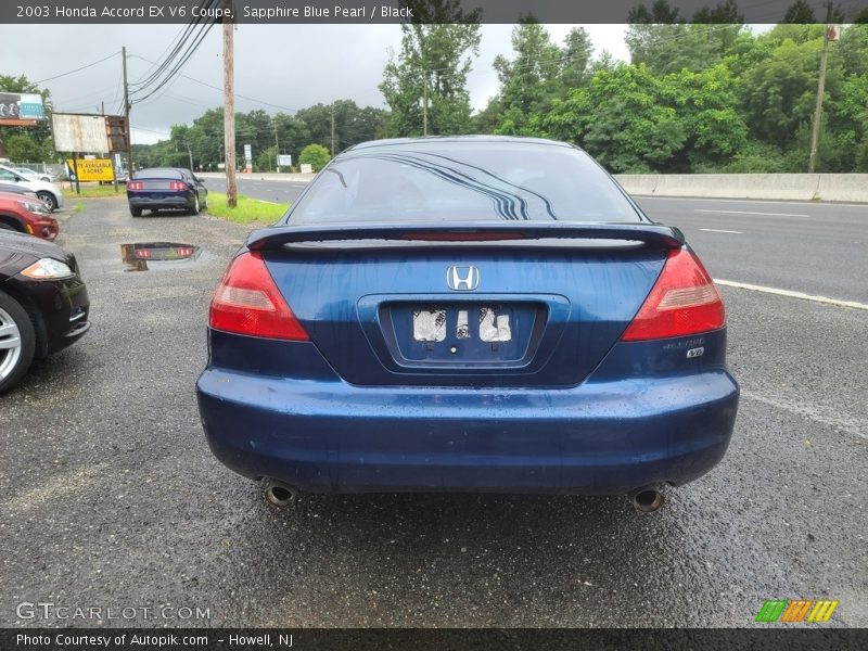 Sapphire Blue Pearl / Black 2003 Honda Accord EX V6 Coupe