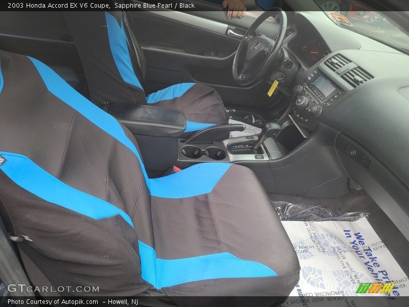 Sapphire Blue Pearl / Black 2003 Honda Accord EX V6 Coupe